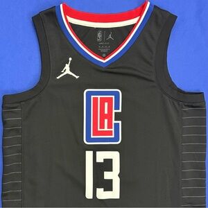 Jordan Paul George Los Angeles Clippers #13 Black Statement Swingman Jersey 44